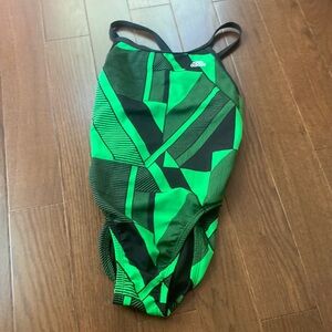 Adidas green one piece